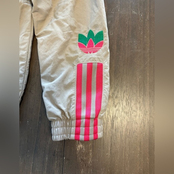adidas Gray Jacket with Pink Stripes - Picture 2 of 6